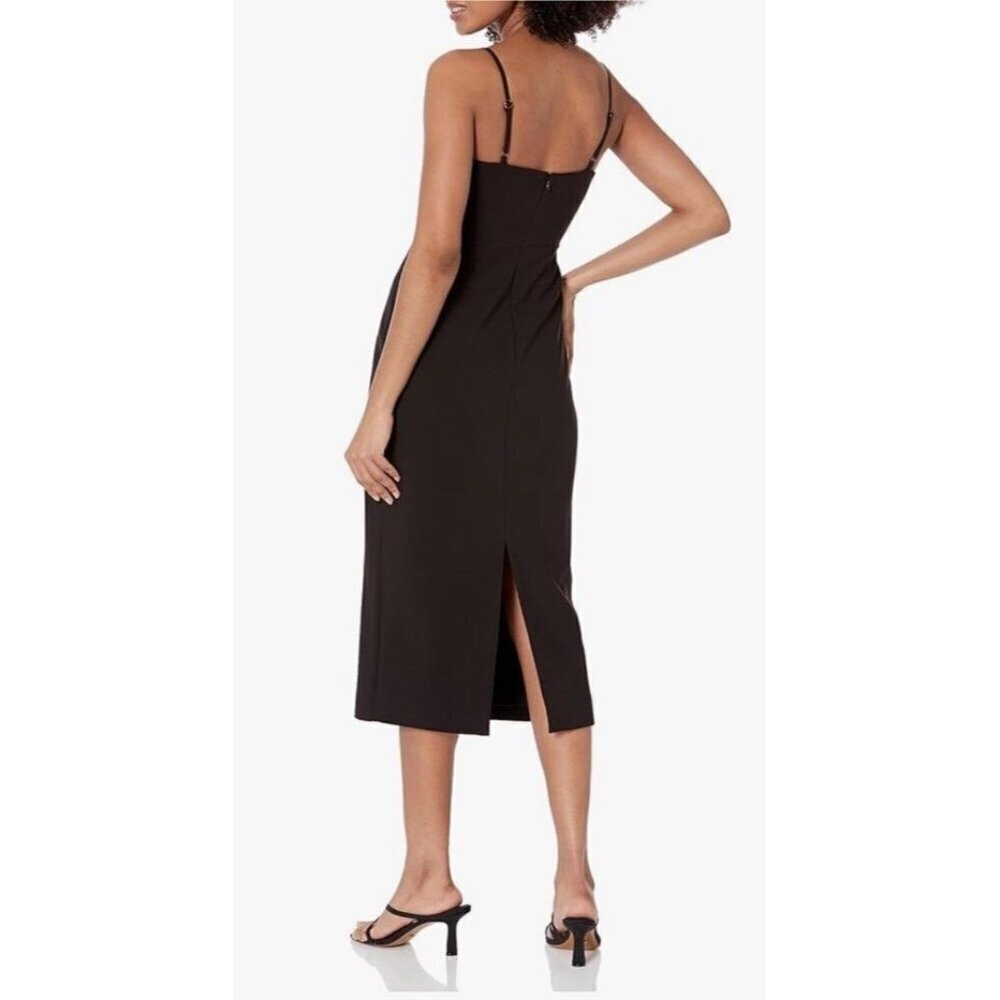 $298 NWT Likely Women's Black Solid Shepp Midi Sheath Dress Size 10 - Picture 2 of 11